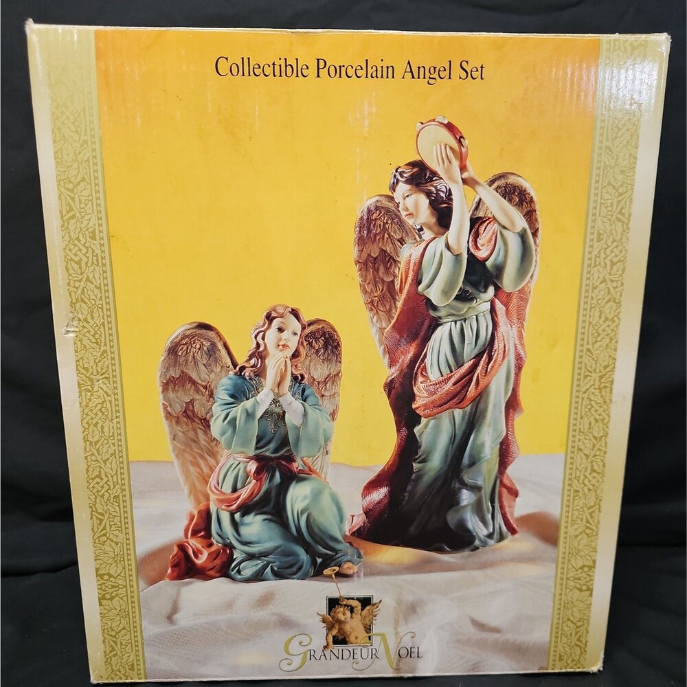 Collectible Porcelain Angel Set Grandeur Noel